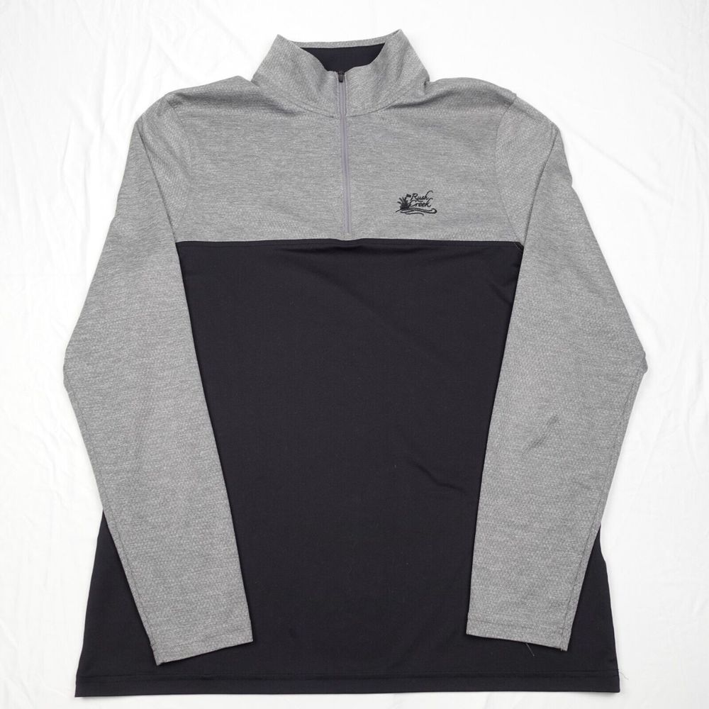 Under Armour 1/3 Zip Sweatshirt Adult M Black/Gray Mock Neck Men's Long Sleeves